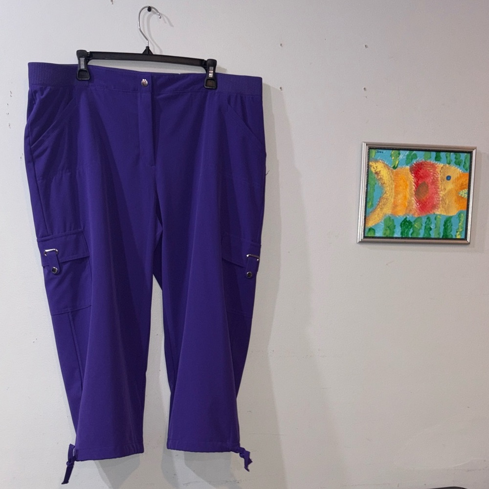 Chico's Zenergy Purple Crop Pants (Retail 75)